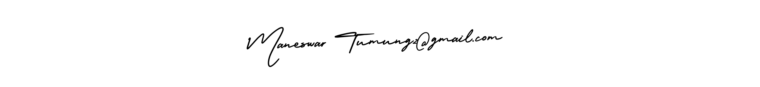 How to Draw Maneswar Tumung2@gmail.com signature style? AmerikaSignatureDemo-Regular is a latest design signature styles for name Maneswar Tumung2@gmail.com. Maneswar Tumung2@gmail.com signature style 3 images and pictures png