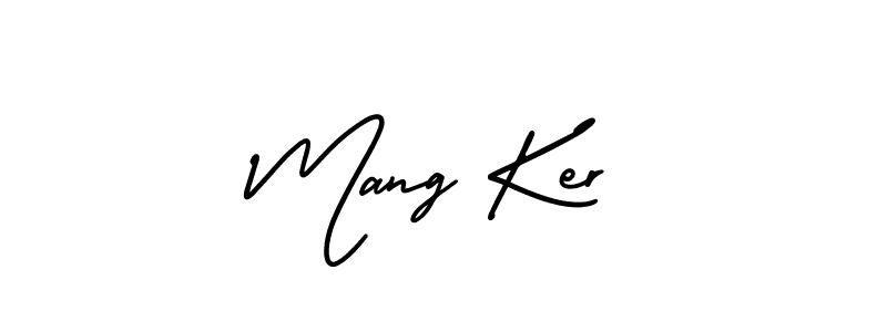 Create a beautiful signature design for name Mang Ker. With this signature (AmerikaSignatureDemo-Regular) fonts, you can make a handwritten signature for free. Mang Ker signature style 3 images and pictures png
