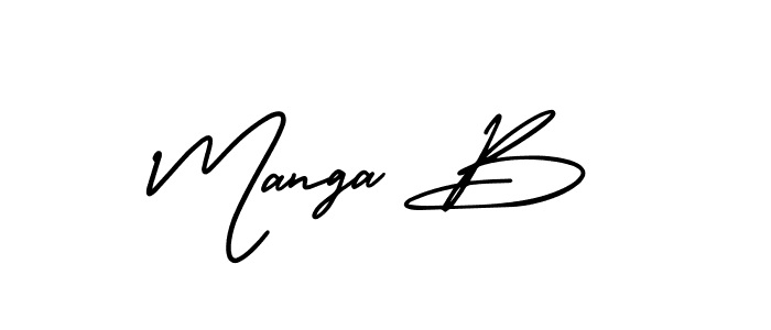 The best way (AmerikaSignatureDemo-Regular) to make a short signature is to pick only two or three words in your name. The name Manga B include a total of six letters. For converting this name. Manga B signature style 3 images and pictures png