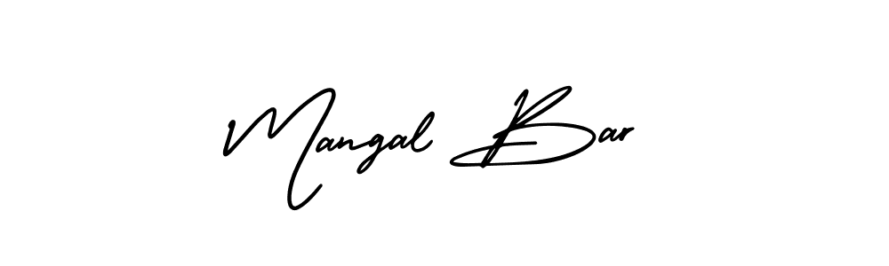 It looks lik you need a new signature style for name Mangal Bar. Design unique handwritten (AmerikaSignatureDemo-Regular) signature with our free signature maker in just a few clicks. Mangal Bar signature style 3 images and pictures png