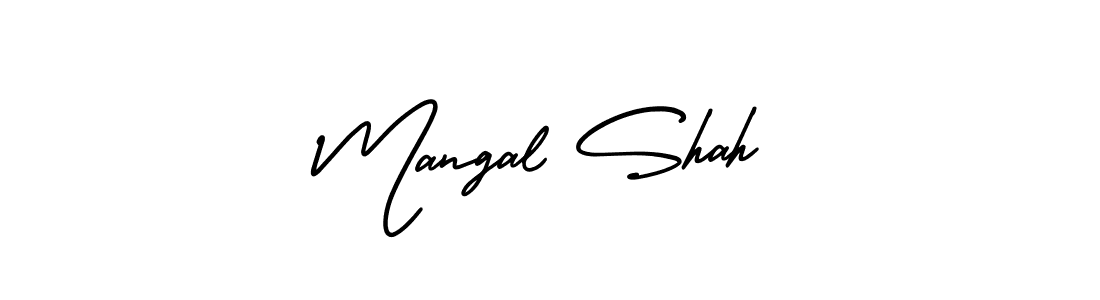 How to make Mangal Shah name signature. Use AmerikaSignatureDemo-Regular style for creating short signs online. This is the latest handwritten sign. Mangal Shah signature style 3 images and pictures png