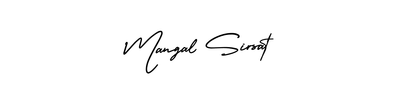 Similarly AmerikaSignatureDemo-Regular is the best handwritten signature design. Signature creator online .You can use it as an online autograph creator for name Mangal Sirsat. Mangal Sirsat signature style 3 images and pictures png