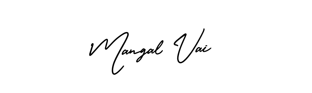 How to make Mangal Vai name signature. Use AmerikaSignatureDemo-Regular style for creating short signs online. This is the latest handwritten sign. Mangal Vai signature style 3 images and pictures png