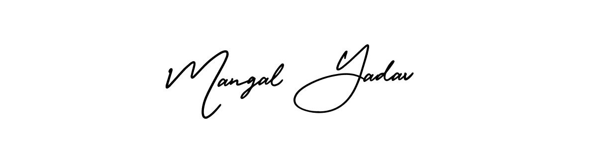 Mangal Yadav stylish signature style. Best Handwritten Sign (AmerikaSignatureDemo-Regular) for my name. Handwritten Signature Collection Ideas for my name Mangal Yadav. Mangal Yadav signature style 3 images and pictures png