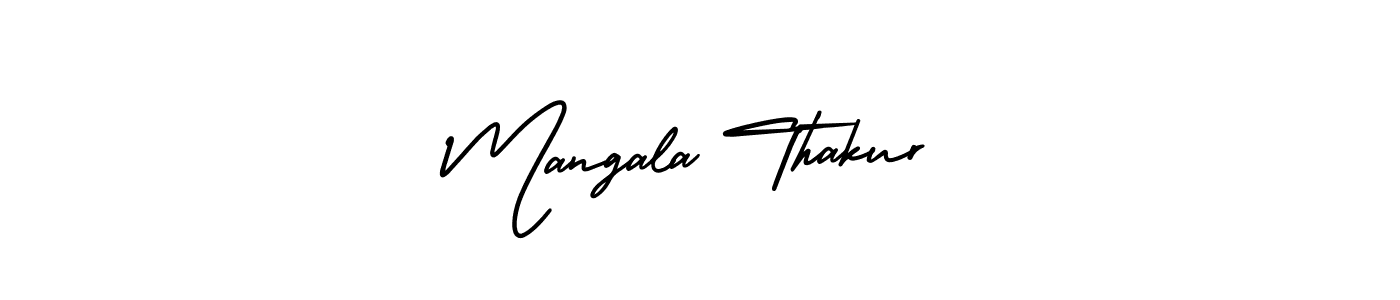 Make a beautiful signature design for name Mangala Thakur. With this signature (AmerikaSignatureDemo-Regular) style, you can create a handwritten signature for free. Mangala Thakur signature style 3 images and pictures png