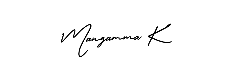 if you are searching for the best signature style for your name Mangamma K. so please give up your signature search. here we have designed multiple signature styles  using AmerikaSignatureDemo-Regular. Mangamma K signature style 3 images and pictures png