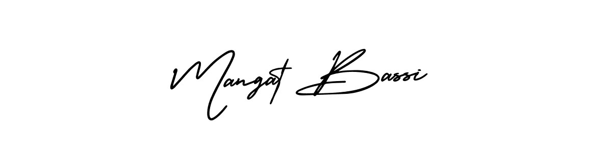 It looks lik you need a new signature style for name Mangat Bassi. Design unique handwritten (AmerikaSignatureDemo-Regular) signature with our free signature maker in just a few clicks. Mangat Bassi signature style 3 images and pictures png