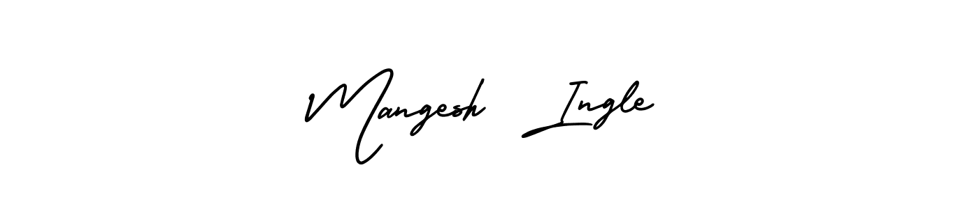 It looks lik you need a new signature style for name Mangesh  Ingle. Design unique handwritten (AmerikaSignatureDemo-Regular) signature with our free signature maker in just a few clicks. Mangesh  Ingle signature style 3 images and pictures png