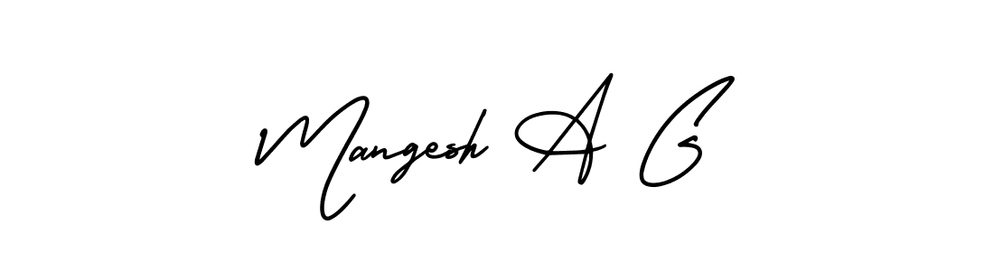 How to make Mangesh A G signature? AmerikaSignatureDemo-Regular is a professional autograph style. Create handwritten signature for Mangesh A G name. Mangesh A G signature style 3 images and pictures png