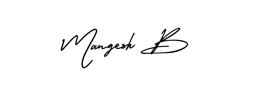 This is the best signature style for the Mangesh B name. Also you like these signature font (AmerikaSignatureDemo-Regular). Mix name signature. Mangesh B signature style 3 images and pictures png