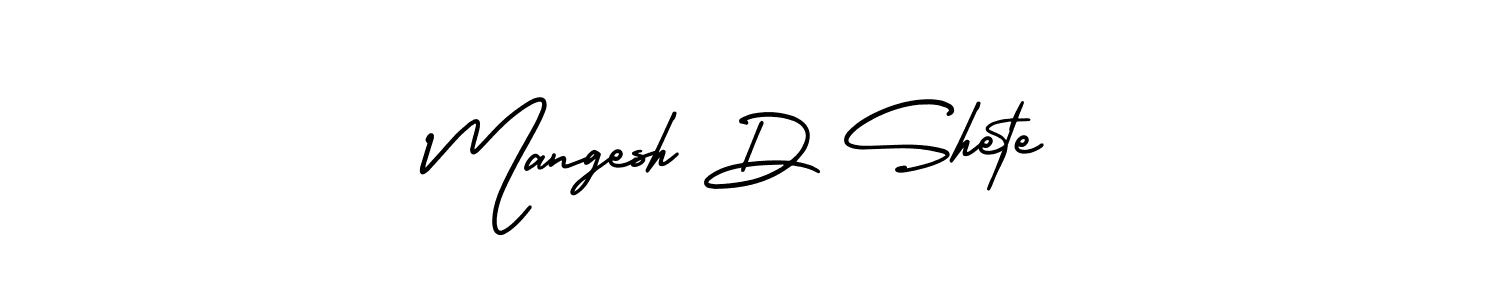 This is the best signature style for the Mangesh D Shete name. Also you like these signature font (AmerikaSignatureDemo-Regular). Mix name signature. Mangesh D Shete signature style 3 images and pictures png