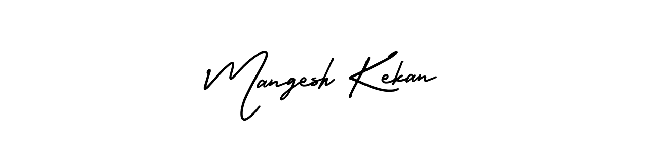 How to make Mangesh Kekan name signature. Use AmerikaSignatureDemo-Regular style for creating short signs online. This is the latest handwritten sign. Mangesh Kekan signature style 3 images and pictures png