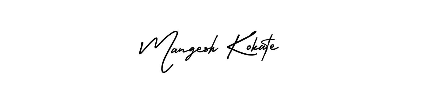 Similarly AmerikaSignatureDemo-Regular is the best handwritten signature design. Signature creator online .You can use it as an online autograph creator for name Mangesh Kokate. Mangesh Kokate signature style 3 images and pictures png