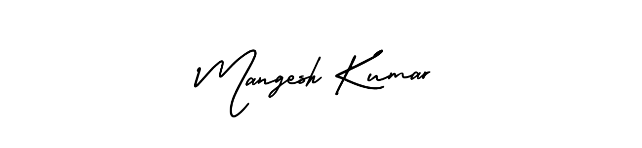 AmerikaSignatureDemo-Regular is a professional signature style that is perfect for those who want to add a touch of class to their signature. It is also a great choice for those who want to make their signature more unique. Get Mangesh Kumar name to fancy signature for free. Mangesh Kumar signature style 3 images and pictures png