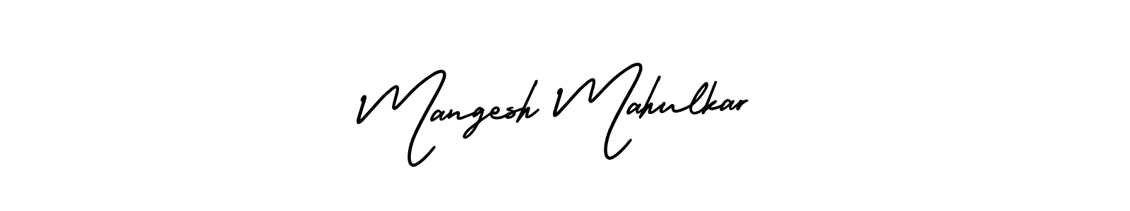 Use a signature maker to create a handwritten signature online. With this signature software, you can design (AmerikaSignatureDemo-Regular) your own signature for name Mangesh Mahulkar. Mangesh Mahulkar signature style 3 images and pictures png