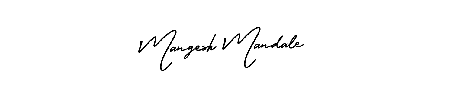 Design your own signature with our free online signature maker. With this signature software, you can create a handwritten (AmerikaSignatureDemo-Regular) signature for name Mangesh Mandale. Mangesh Mandale signature style 3 images and pictures png