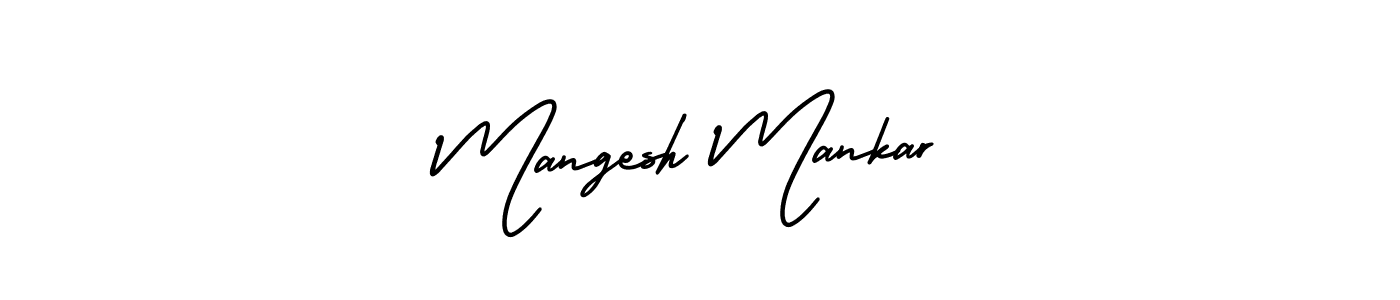 Create a beautiful signature design for name Mangesh Mankar. With this signature (AmerikaSignatureDemo-Regular) fonts, you can make a handwritten signature for free. Mangesh Mankar signature style 3 images and pictures png