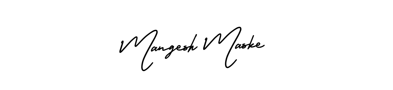 Use a signature maker to create a handwritten signature online. With this signature software, you can design (AmerikaSignatureDemo-Regular) your own signature for name Mangesh Maske. Mangesh Maske signature style 3 images and pictures png