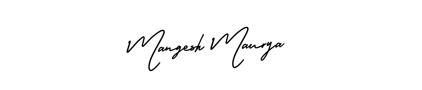 Design your own signature with our free online signature maker. With this signature software, you can create a handwritten (AmerikaSignatureDemo-Regular) signature for name Mangesh Maurya. Mangesh Maurya signature style 3 images and pictures png
