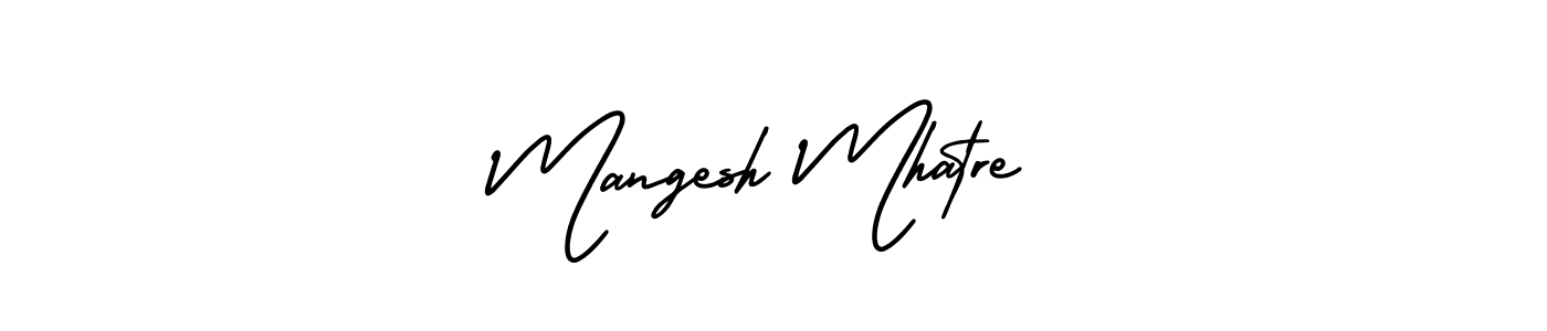 How to make Mangesh Mhatre name signature. Use AmerikaSignatureDemo-Regular style for creating short signs online. This is the latest handwritten sign. Mangesh Mhatre signature style 3 images and pictures png
