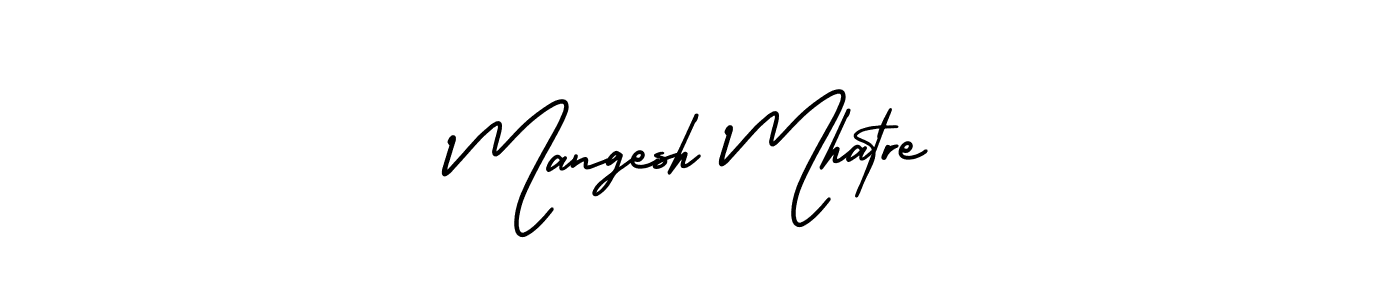 How to make Mangesh Mhatre name signature. Use AmerikaSignatureDemo-Regular style for creating short signs online. This is the latest handwritten sign. Mangesh Mhatre signature style 3 images and pictures png