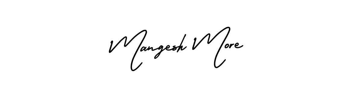 How to make Mangesh More signature? AmerikaSignatureDemo-Regular is a professional autograph style. Create handwritten signature for Mangesh More name. Mangesh More signature style 3 images and pictures png