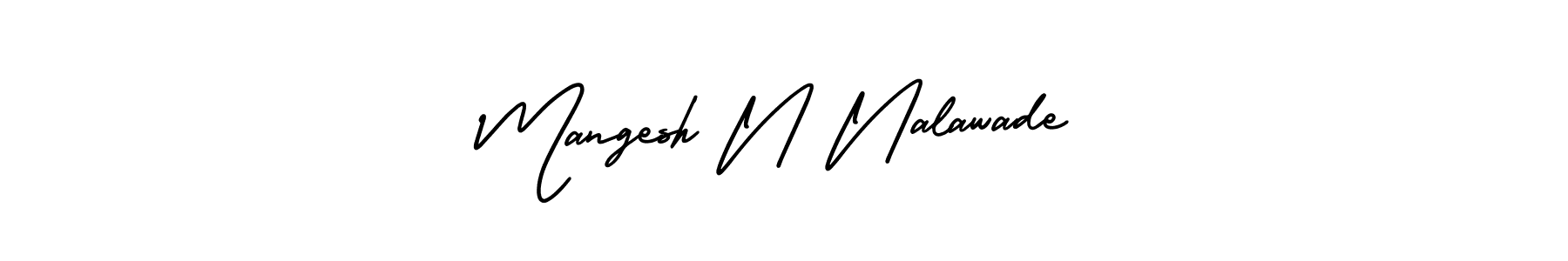 It looks lik you need a new signature style for name Mangesh N Nalawade. Design unique handwritten (AmerikaSignatureDemo-Regular) signature with our free signature maker in just a few clicks. Mangesh N Nalawade signature style 3 images and pictures png