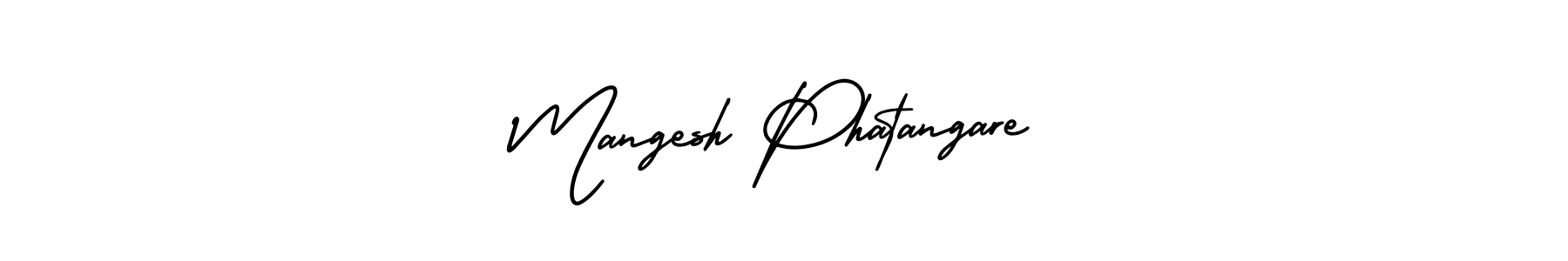 Create a beautiful signature design for name Mangesh Phatangare. With this signature (AmerikaSignatureDemo-Regular) fonts, you can make a handwritten signature for free. Mangesh Phatangare signature style 3 images and pictures png