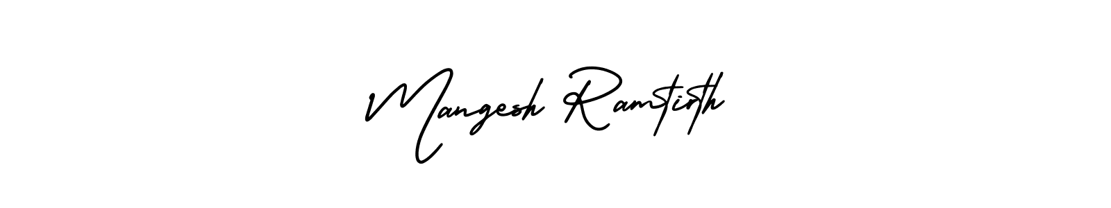 Also You can easily find your signature by using the search form. We will create Mangesh Ramtirth name handwritten signature images for you free of cost using AmerikaSignatureDemo-Regular sign style. Mangesh Ramtirth signature style 3 images and pictures png