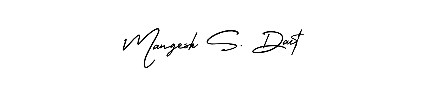 if you are searching for the best signature style for your name Mangesh S. Dait. so please give up your signature search. here we have designed multiple signature styles  using AmerikaSignatureDemo-Regular. Mangesh S. Dait signature style 3 images and pictures png