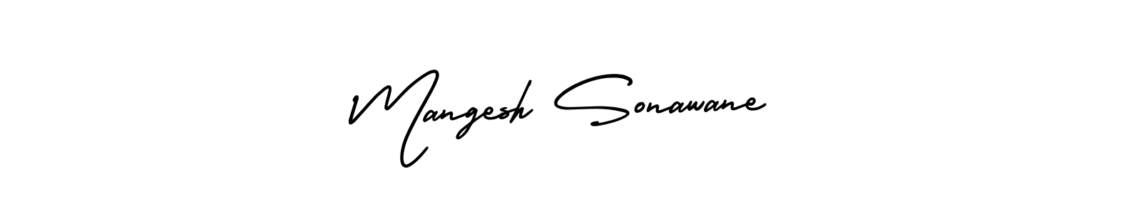 Mangesh Sonawane stylish signature style. Best Handwritten Sign (AmerikaSignatureDemo-Regular) for my name. Handwritten Signature Collection Ideas for my name Mangesh Sonawane. Mangesh Sonawane signature style 3 images and pictures png