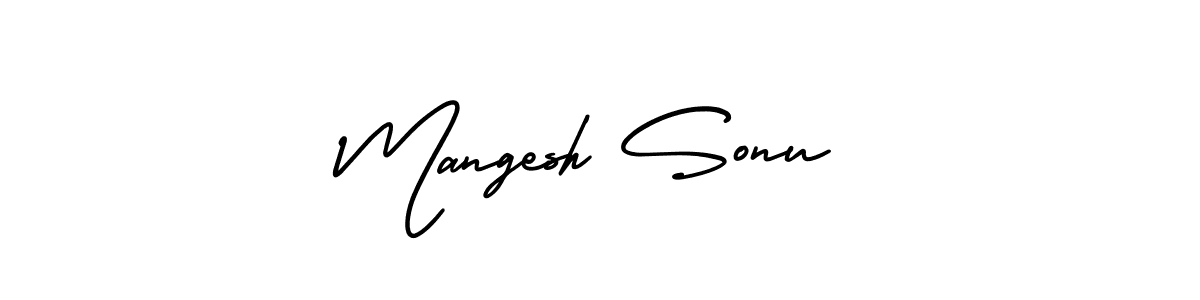How to make Mangesh Sonu signature? AmerikaSignatureDemo-Regular is a professional autograph style. Create handwritten signature for Mangesh Sonu name. Mangesh Sonu signature style 3 images and pictures png