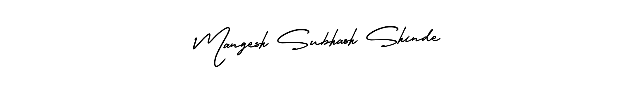Create a beautiful signature design for name Mangesh Subhash Shinde. With this signature (AmerikaSignatureDemo-Regular) fonts, you can make a handwritten signature for free. Mangesh Subhash Shinde signature style 3 images and pictures png