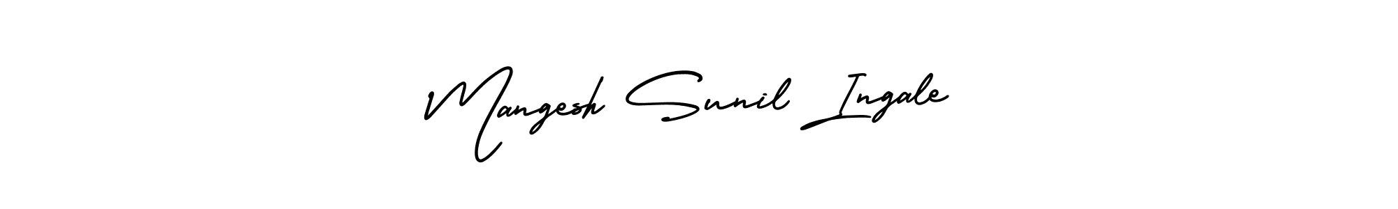 See photos of Mangesh Sunil Ingale official signature by Spectra . Check more albums & portfolios. Read reviews & check more about AmerikaSignatureDemo-Regular font. Mangesh Sunil Ingale signature style 3 images and pictures png