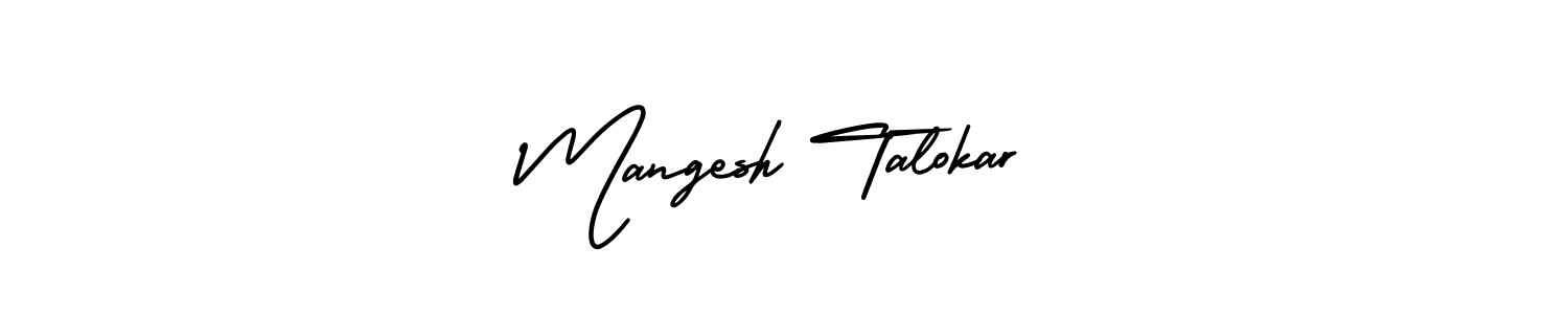 Make a beautiful signature design for name Mangesh Talokar. With this signature (AmerikaSignatureDemo-Regular) style, you can create a handwritten signature for free. Mangesh Talokar signature style 3 images and pictures png