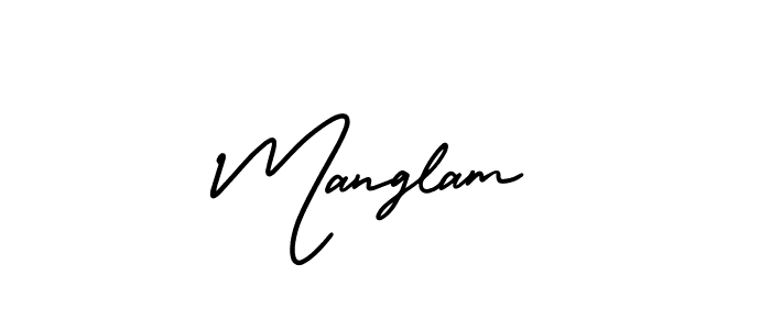 The best way (AmerikaSignatureDemo-Regular) to make a short signature is to pick only two or three words in your name. The name Manglam include a total of six letters. For converting this name. Manglam signature style 3 images and pictures png