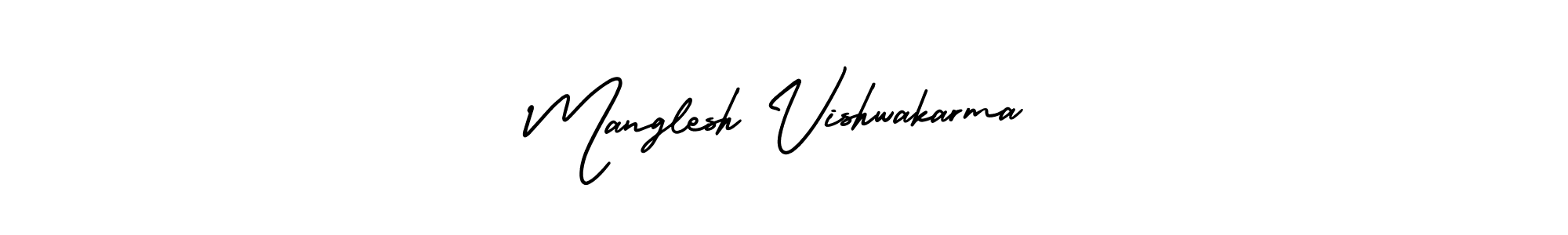 Also we have Manglesh Vishwakarma name is the best signature style. Create professional handwritten signature collection using AmerikaSignatureDemo-Regular autograph style. Manglesh Vishwakarma signature style 3 images and pictures png