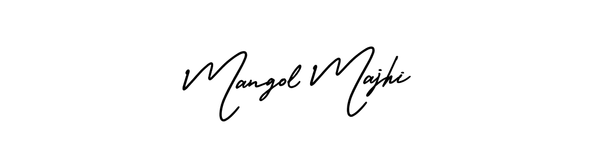 How to make Mangol Majhi name signature. Use AmerikaSignatureDemo-Regular style for creating short signs online. This is the latest handwritten sign. Mangol Majhi signature style 3 images and pictures png
