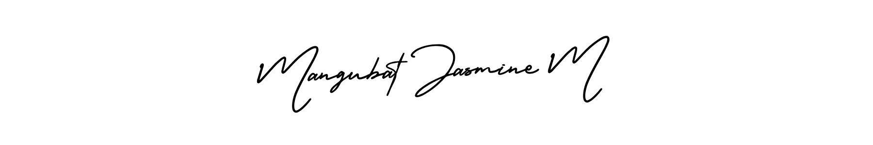 Create a beautiful signature design for name Mangubat Jasmine M. With this signature (AmerikaSignatureDemo-Regular) fonts, you can make a handwritten signature for free. Mangubat Jasmine M signature style 3 images and pictures png