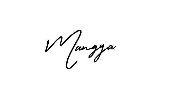 Best and Professional Signature Style for Mangya. AmerikaSignatureDemo-Regular Best Signature Style Collection. Mangya signature style 3 images and pictures png
