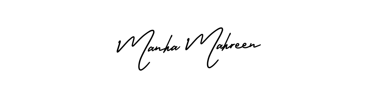 You can use this online signature creator to create a handwritten signature for the name Manha Mahreen. This is the best online autograph maker. Manha Mahreen signature style 3 images and pictures png