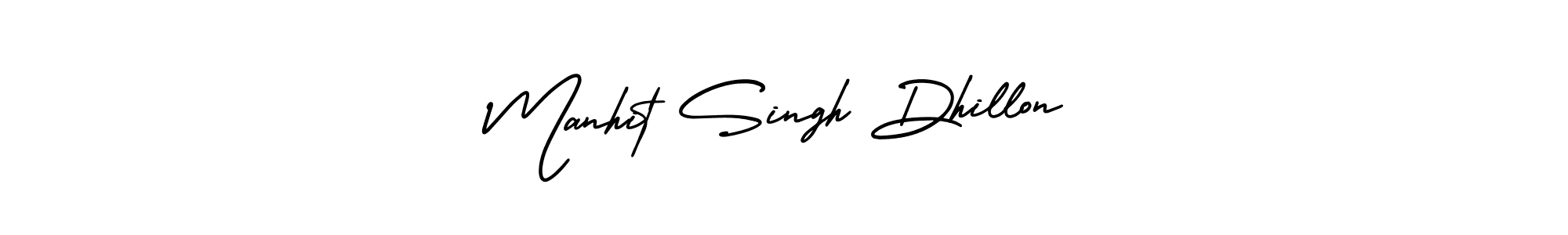 How to make Manhit Singh Dhillon name signature. Use AmerikaSignatureDemo-Regular style for creating short signs online. This is the latest handwritten sign. Manhit Singh Dhillon signature style 3 images and pictures png