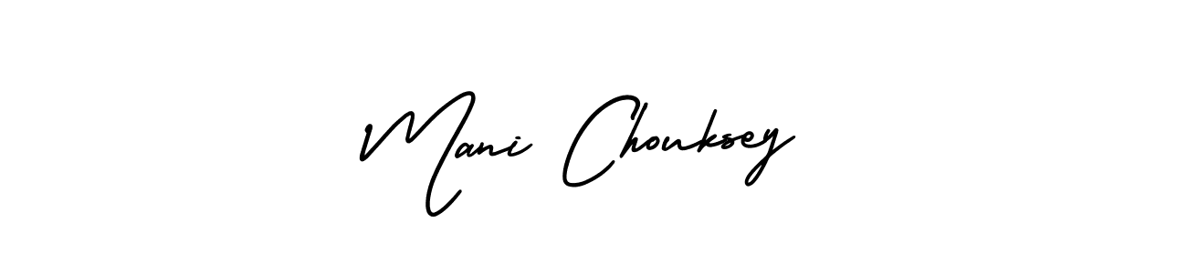 Mani Chouksey stylish signature style. Best Handwritten Sign (AmerikaSignatureDemo-Regular) for my name. Handwritten Signature Collection Ideas for my name Mani Chouksey. Mani Chouksey signature style 3 images and pictures png