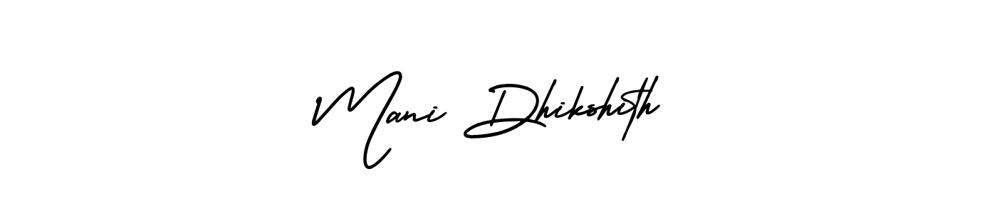 How to Draw Mani Dhikshith signature style? AmerikaSignatureDemo-Regular is a latest design signature styles for name Mani Dhikshith. Mani Dhikshith signature style 3 images and pictures png