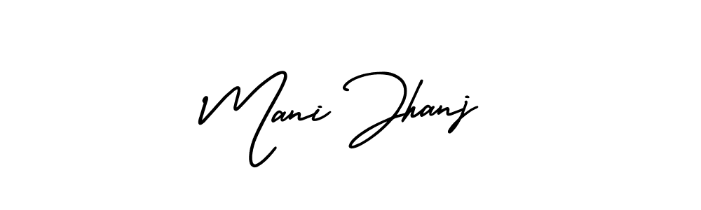 This is the best signature style for the Mani Jhanj name. Also you like these signature font (AmerikaSignatureDemo-Regular). Mix name signature. Mani Jhanj signature style 3 images and pictures png