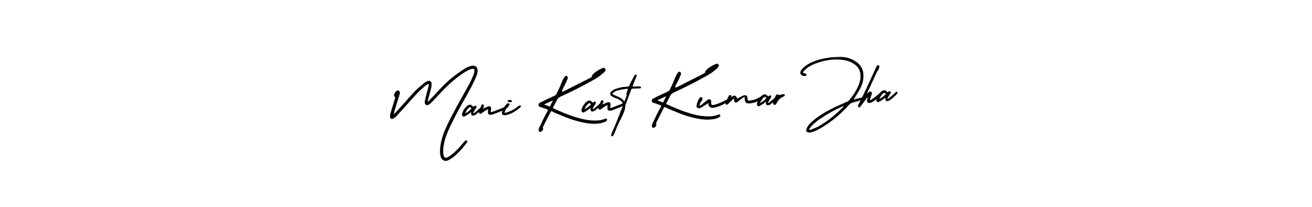 Also You can easily find your signature by using the search form. We will create Mani Kant Kumar Jha name handwritten signature images for you free of cost using AmerikaSignatureDemo-Regular sign style. Mani Kant Kumar Jha signature style 3 images and pictures png