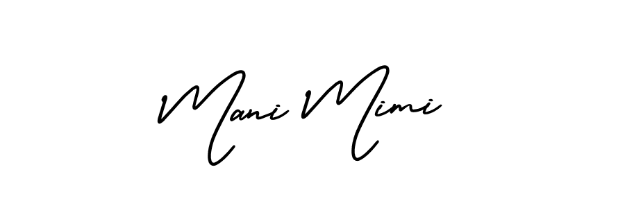 AmerikaSignatureDemo-Regular is a professional signature style that is perfect for those who want to add a touch of class to their signature. It is also a great choice for those who want to make their signature more unique. Get Mani Mimi name to fancy signature for free. Mani Mimi signature style 3 images and pictures png