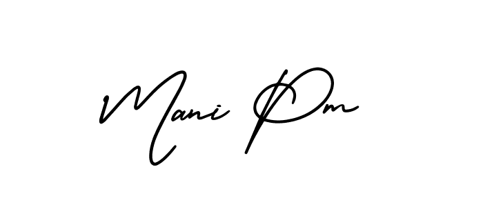 Design your own signature with our free online signature maker. With this signature software, you can create a handwritten (AmerikaSignatureDemo-Regular) signature for name Mani Pm. Mani Pm signature style 3 images and pictures png