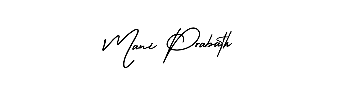 Similarly AmerikaSignatureDemo-Regular is the best handwritten signature design. Signature creator online .You can use it as an online autograph creator for name Mani Prabath. Mani Prabath signature style 3 images and pictures png