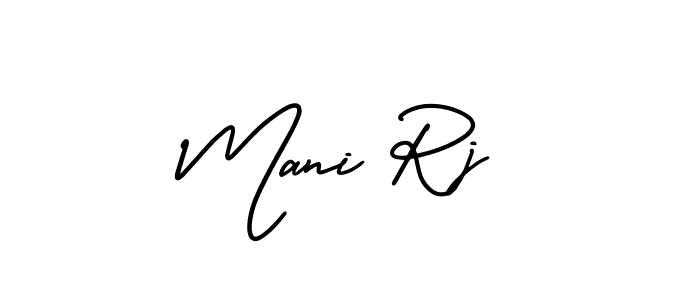 Similarly AmerikaSignatureDemo-Regular is the best handwritten signature design. Signature creator online .You can use it as an online autograph creator for name Mani Rj. Mani Rj signature style 3 images and pictures png